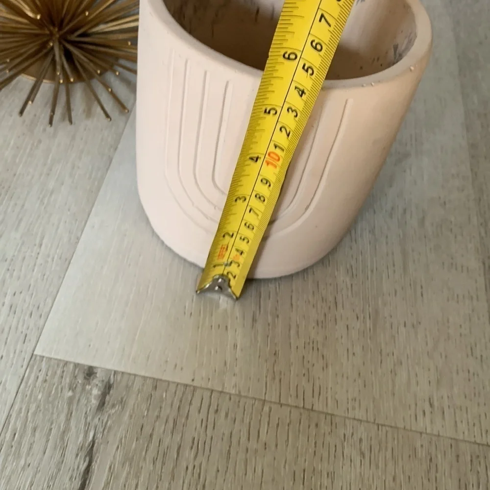 Ceramic planter bohemian cream blush pink home decor‎